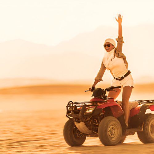 woman on quad bike